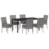 vidaXL Conjunto de Comedor de Jard&iacute;n 7 uds. Gris
