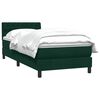 vidaXL Cama box spring con colch&oacute;n terciopelo verde oscuro 90x220 cm