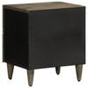 vidaXL Mesita de noche de madera maciza de mango gris claro 40x33x46cm