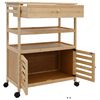 vidaXL Carrito de cocina con ruedas Natural 59,5 x 36 x 82 cm Bamb&uacute;