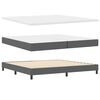 vidaXL Cama tipo Box Spring con colch&oacute;n Gris oscuro 200 x 200 cm tela