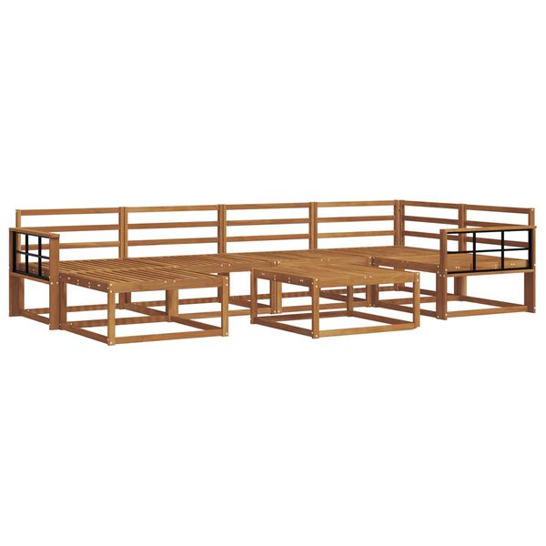 vidaXL Conjunto de sof&aacute;s de exterior 7 pcs Natural