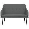 vidaXL Banco de tela gris oscuro 110x76x80 cm