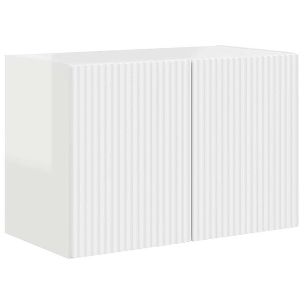 vidaXL Mueble de TV Montado en la Pared brillante 59,5 x 31 x 40 cm