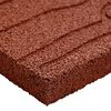 vidaXL Piedra decorativa 6 pcs Rojo 60,5 x 25 x 2 cm Goma