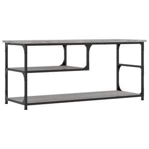vidaXL Mueble de TV contrachapada y acero gris Sonoma 103x38x46,5 cm