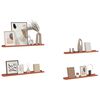 vidaXL Estante de pared 4 pcs Rojo 80 x 9 x 3 cm Madera de ingenier&iacute;a
