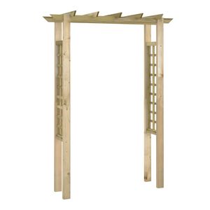 vidaXL P&eacute;rgola/Arco de rosas madera impregnada 150x60x204 cm