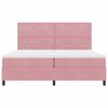 vidaXL Cama Box Spring LED con colch&oacute;n Rosa 200 x 200 cm Terciopelo