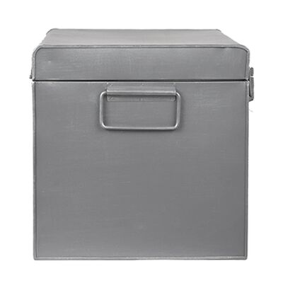 LABEL51 Caja de almacenaje Vintage gris envejecido M 40x20x25 cm