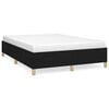 vidaXL Cama sin colch&oacute;n tela negro 140x200 cm