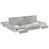vidaXL Cama con almacenamiento con caj&oacute;n Gris Concreto 200 x 200 cm