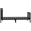 vidaXL Estructura de cama sin colchón madera de pino negro 100x200 cm