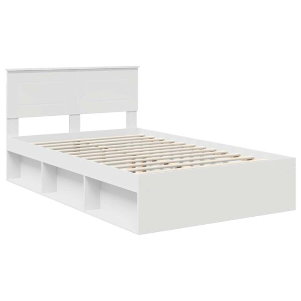 vidaXL Estructura de cama 135 x 190 cm Madera de ingenier&iacute;a