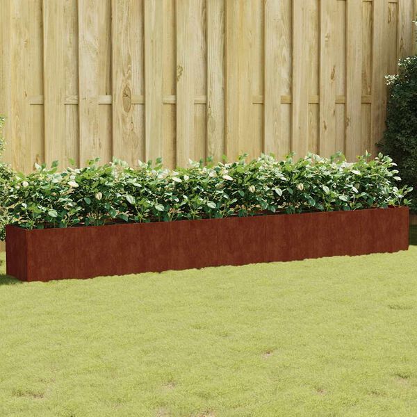 vidaXL Jardinera acero corten 360x40x40 cm