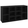 vidaXL Zapatero de madera contrachapada negro 103x30x55 cm