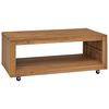 vidaXL Mesa de centro de madera maciza de teca 110x60x40 cm
