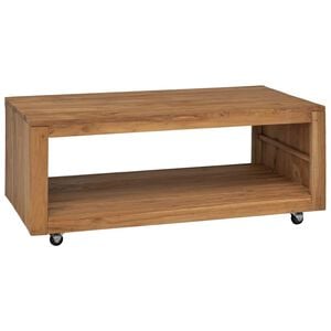 vidaXL Mesa de centro de madera maciza de teca 110x60x40 cm