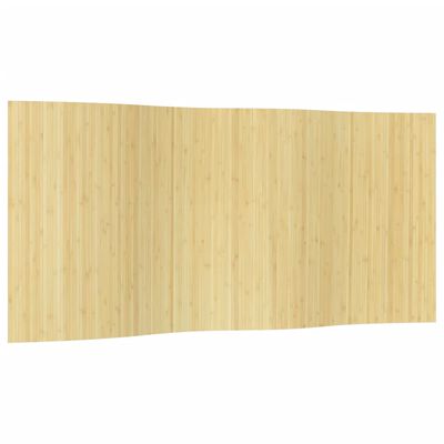 vidaXL Biombo divisor de bambú color natural claro 165x400 cm