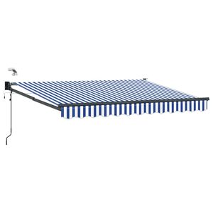 vidaXL Toldo Retr&aacute;ctil El&eacute;ctrico Azul y 2,5 x 2 m