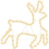 vidaXL Figura de reno de Navidad con 72 LED blanco c&aacute;lido 57x55x4,5 cm