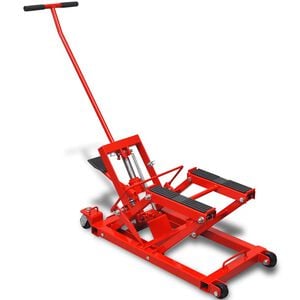 vidaXL Gato hidr&aacute;ulico de motocicleta/ATV 680 kg rojo