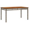 vidaXL Set comedor de jard&iacute;n 3 piezas con cojines rat&aacute;n sint&eacute;tico gris