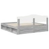 vidaXL Estructura de cama con cabecera Gris Sonoma 200 x 200 cm