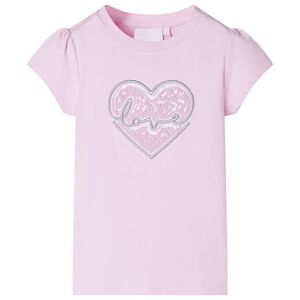 Camiseta infantil rosa claro 104