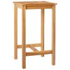 vidaXL Mesa de Bar Natural 60 x 60 x 105 cm Teak S&oacute;lido