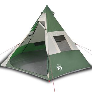 vidaXL Tienda de campa&ntilde;a tipi para 7 personas impermeable verde