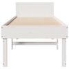 vidaXL Estructura de cama sin colch&oacute;n madera maciza blanca 90x190 cm