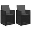 vidaXL Sillas de comedor de jard&iacute;n 2 uds. Gris antracita PP