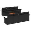vidaXL Conjunto de sof&aacute;s de jard&iacute;n 9 uds. Negro rat&aacute;n sint&eacute;tico