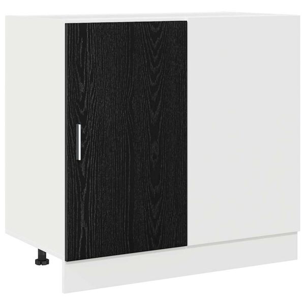 vidaXL Gabinete Base de Esquina de Cocina con puerta Roble negro