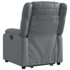 vidaXL Sill&oacute;n reclinable elevable cuero artificial gris