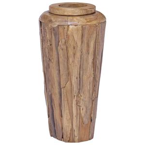 vidaXL Jarr&oacute;n decorativo de madera maciza de teca 40x80 cm