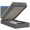 vidaXL Cama tipo otomana con colch&oacute;n y LED Gris oscuro 80 x 200 cm