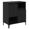 vidaXL Aparador Roble Negro 60 x 35 x 70 cm Madera de ingenier&iacute;a