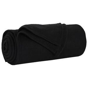 vidaXL Manta Negro 200 x 150 cm 0.42 kg Lana