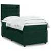 vidaXL Cama box spring con colch&oacute;n terciopelo verde oscuro 90x200 cm