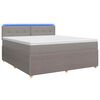 vidaXL Cama box spring con colch&oacute;n con cabecera Topo 160 x 200 cm Tela