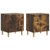 vidaXL Armario de Noche 2 uds. Roble Ahumado 43 x 34,5 x 50 cm