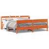 vidaXL Cama sin colch&oacute;n madera maciza de pino marr&oacute;n cera 200x200 cm