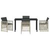 vidaXL Conjunto de Comedor de Jard&iacute;n 5 pcs Gris Claro rat&aacute;n sint&eacute;tico