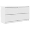 vidaXL Mueble para TV madera contrachapada blanco 100x35x54 cm