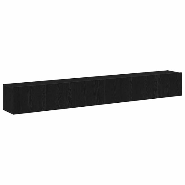 vidaXL Conjunto de mueble de TV 3 pcs Roble Negro 80 x 30 x 30 cm