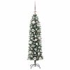 vidaXL Árbol Navideño Artificial Delgado con 150 LED verde y 120 cm
