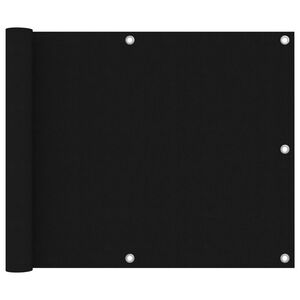 vidaXL Toldo para balc&oacute;n de tela oxford negro 75x300 cm
