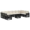 vidaXL Conjunto de sof&aacute;s de jard&iacute;n 11 uds. Negro y Blanco Crema
